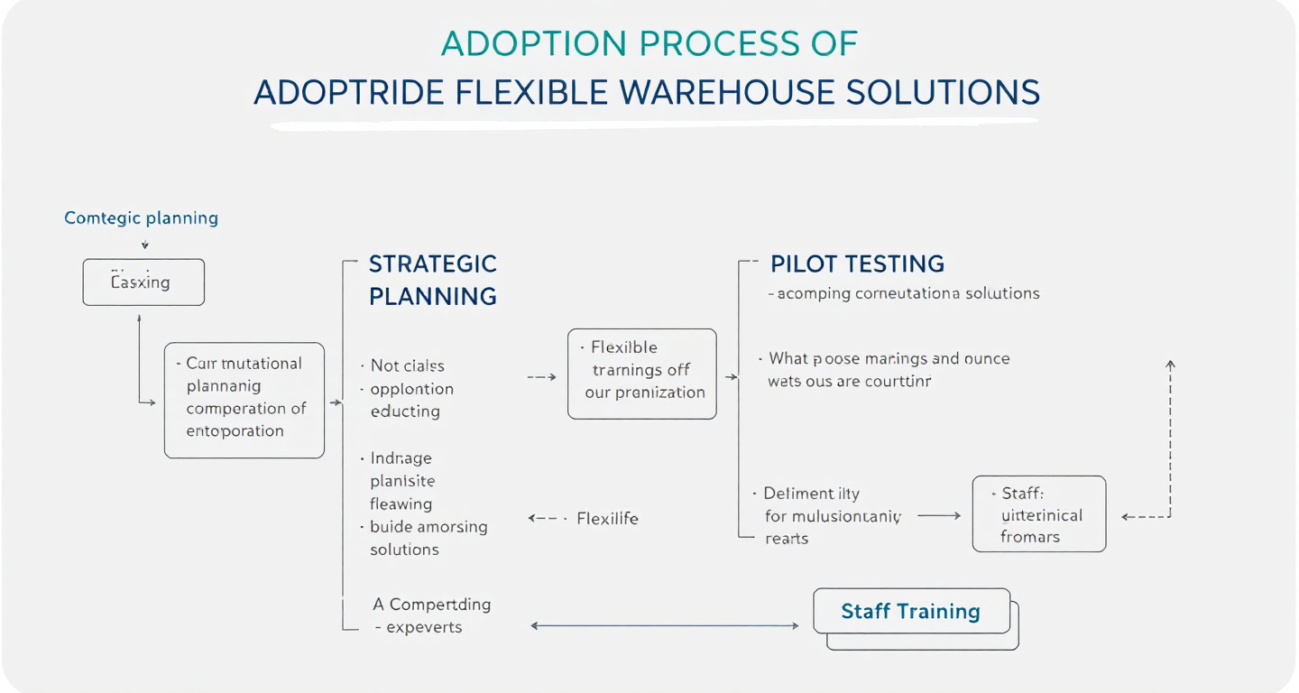 Flowchart: Adoption process for flexible warehouse solutions